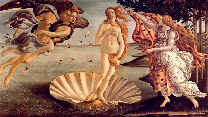 Картина Боттичелли Рождение Венеры 
