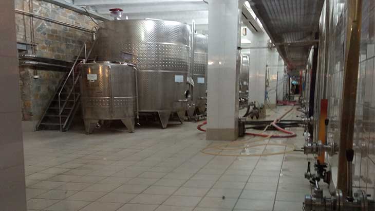 В цеху завода шампанских и игристых вин Абрау-Дюрсо.